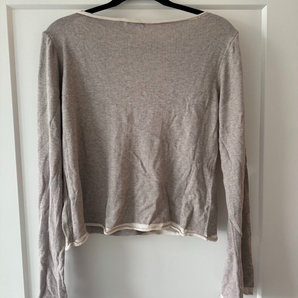 Djerf Avenue Boatneck Sweater - Bateau Neck Sweater Grey